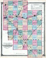 Lasalle, Grundy and Livingston Counties Map, Illinois State Atlas 1875